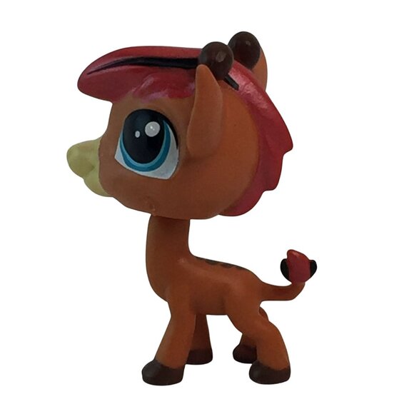 Littlest Pet Shop LPS 303 Twizzle Tallwater Giraffe 943 Green Star Eyes Giraffe - Picture 3 of 13